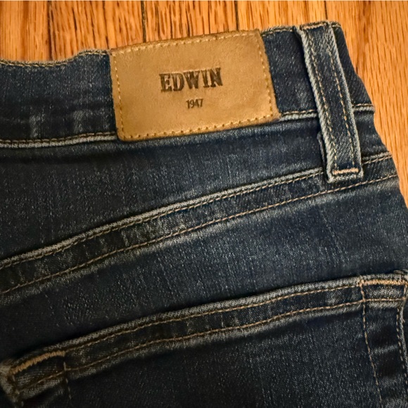 Edwin Straight Leg Raw Hem Jeans - Picture 5 of 6